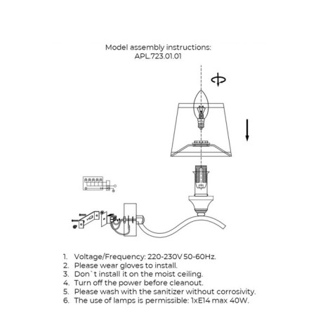 Wall lamp (sconces) Emilia E14 40W-8