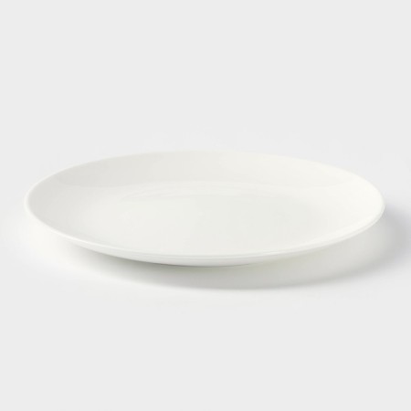 Porcelain porcelain plate with a thickened edge Wilmax Olivia Pro, D = 15 cm, white color-2
