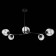 Suspended EVOLUCE lamp. Sle154843-05. Rametto. 5x40 watts, E27, 139x78x33 cm, black color