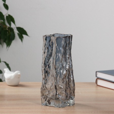 VAZA Glass Elodi "21x10.5 cm, silver-2