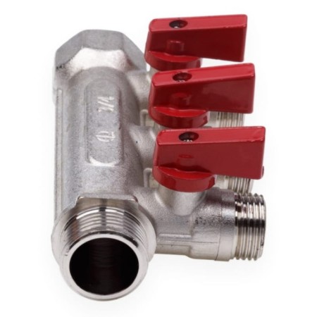 Aqualink threaded manual, 3/4 "x3/4" x1/2 ", internal/outer, 3 exits, with balloons. Taps-7