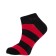 Women's socks, size 25, black-red color