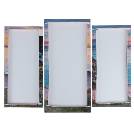 The modular picture "shore at dawn" (2-25x52; 1-30x60) 60x80 cm-2
