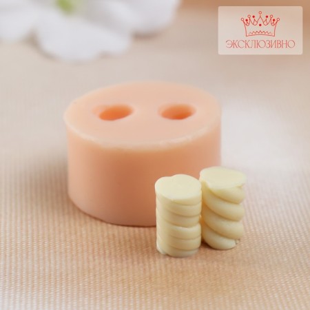 Mold Silicon "Pastil Twisted" 0.9x0.9x1.5 cm