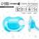 The dummy is classic, silicone, from 0 - 3 months, with a cap, blue color