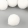 A set of textile details for the decor "bombs" 25 pcs. set, size 1 pc: 2 cm, white color