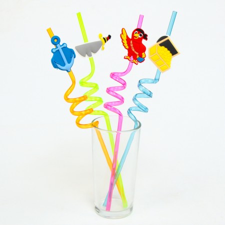 Pirate Party cocktail tubes, set 4 pcs.-3