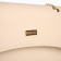 Women's bag made of artificial leather with a valve, 26x16x9 cm, beige color