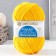 Yarn "Popular" 50% wool, 50% acrylic 133m/100g (12-yellow)