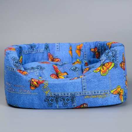 Lynchik # 2, with a pillow, 45 x 35 x 16 cm Mix flowers-4