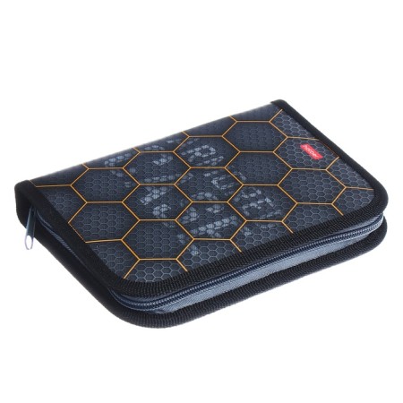 Penal 1 section 130 x 190 mm, hinged bar, Hatber "Armor Glass", black (voluminous 3D risun) NPN_46067-1