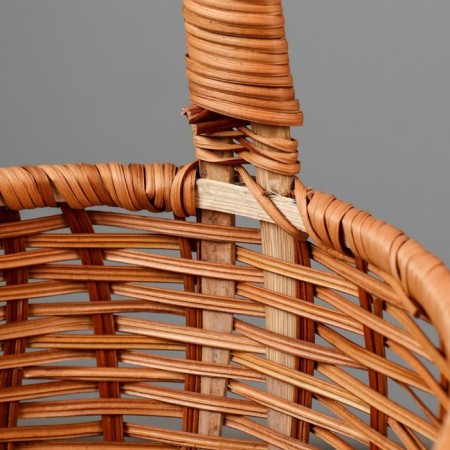 Wicker basket, 26 × 21 × 10/31 cm, vine, corn-3