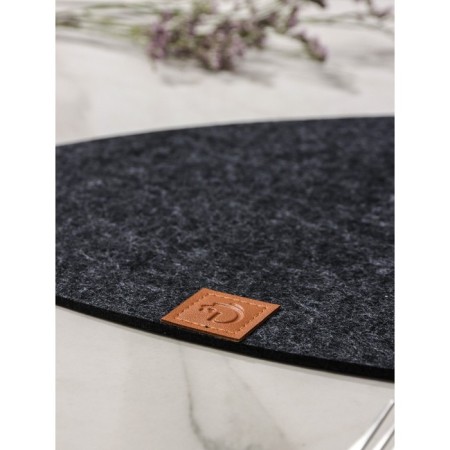 Serving napkin on the table "Gray", 33.5 × 38.4 cm, thickness 4 mm, color black-3