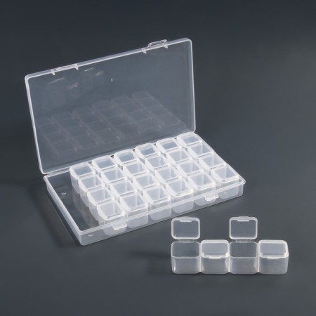 Organizer for decor, 7 blocks, 4 cells, 17.5 × 10.5 × 2.7 cm, the color is transparent-4