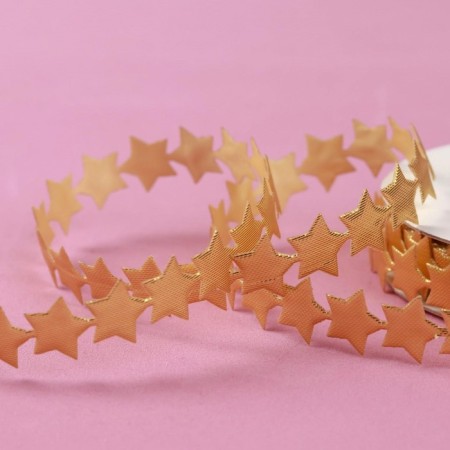 Figure tape "Stars", 15 mm, 9 ± 0.5 m, gold color-1