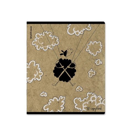 Notebook of 48 sheets in the Erichkrause "Ovochki", craft cardboard, OFSET block 100%, mix-4