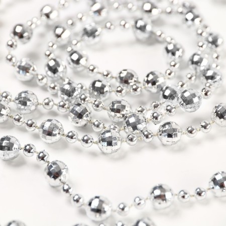 Beads for the Christmas tree New Year, for the New Year, 3 m., Silver color-2