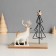Climber metal, wood on 1 candle "Deer at the Christmas tree" d = 4 cm 7.5x16x16 cm
