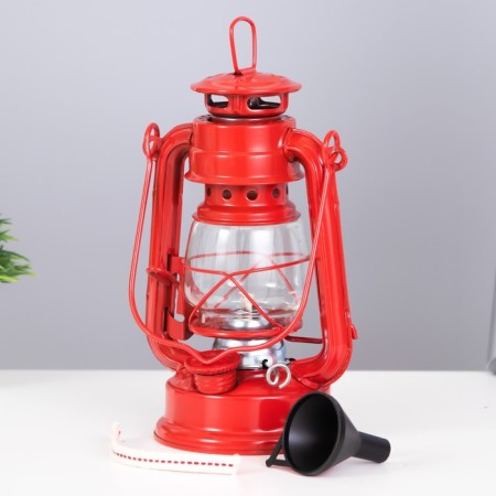Kerosene lamp decorative red 9.5x12.5x19 cm risalux-2