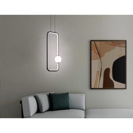 LED LED suspension Ambrella Light, Linetech, FL66363, LED, 19 W, 1425LUM, 4200K, black color, white matte-5