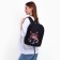 School textile Backpack "Anime Girl", 38x14x27 cm, black color