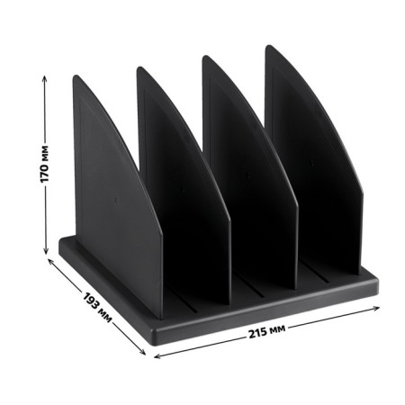 Stand for magazines and papers (sorter) Istanm, team, 3 departments, black-2