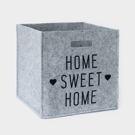 Sweet Home storage basket 30 × 30 × 30 cm, color gray color