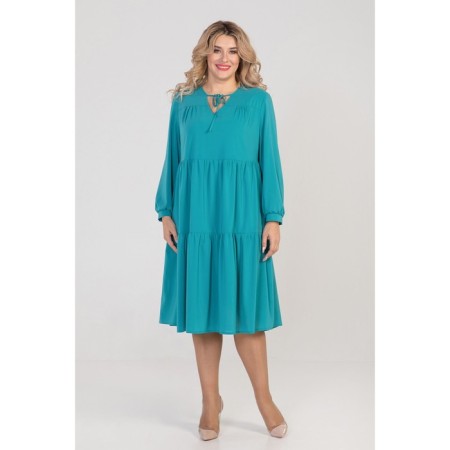 Female dress, size 54, turquoise color-1