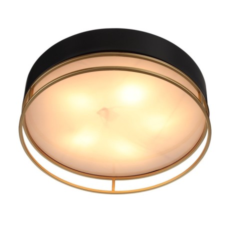 Ceiling lamp ST LUCE. SL1127.432.05. Chodo. 5x40 watts, E27, 60x60x18 cm, black color, matte gold-8