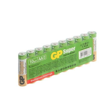 Battery Alkalin GP Super, AA, LR6-10S, 1.5V, Spike, 10 pcs.-3
