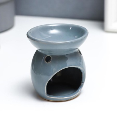 Aroma lamp ceramics "Flower and curls" mix 7.5x7x7 cm-4