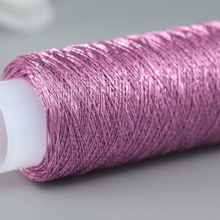 Lurex thread for creativity 200 ± 5 m, pink-2