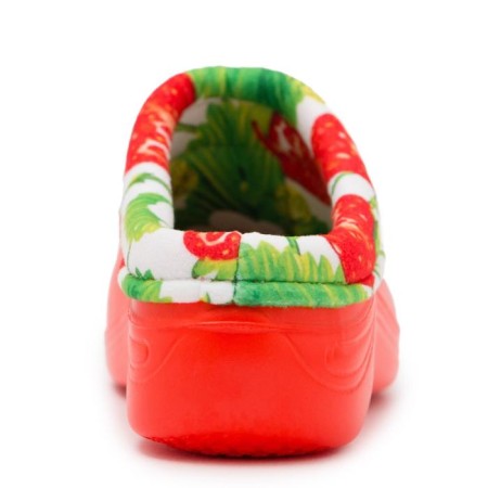 Galoshs female, coral color/strawberries, size 38-39-2