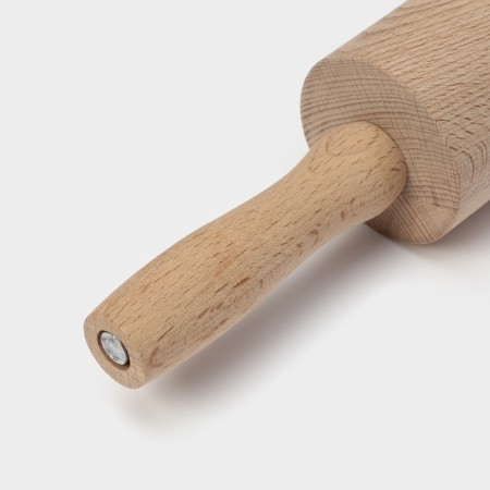 ADELICA rolling pin "for pros", with a rotating pen, 60 × 6 cm, beech-5