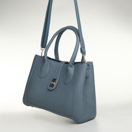 Women's bag with zipper, Textura, average size, blue color-3