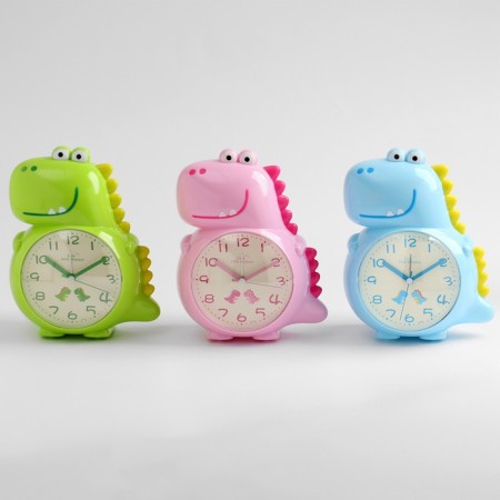 Clock - alarm clock "Dinosaurus" Children's, smooth move, D -10 cm, 20 x 15 cm, aa