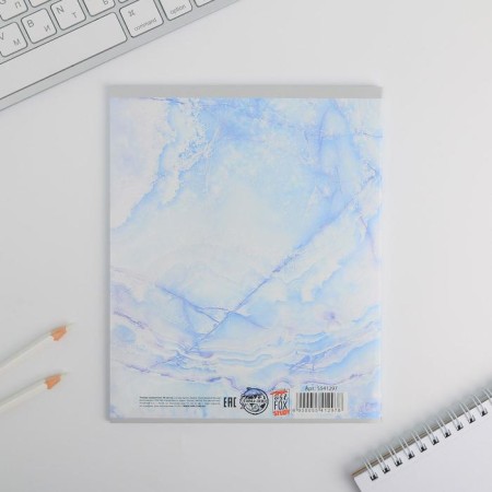 A notebook 48 sheets, A5, marble, from reference. mat. “September 1: Russian language”, cover coated cardboard 230 gr., Inner block in the line of 80 gr., White is 96%-2