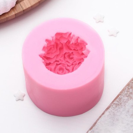 Mold "Pink Bouquet", 6.5 × 4.5 cm, pink color-3