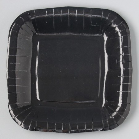 Plate plate disposable square "black", square, 16.5x16.5 cm-1