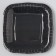 Plate plate disposable square "black", square, 16.5x16.5 cm