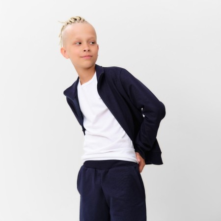 Kids (sweatshirt, trousers) minku dark blue color, height 134 cm-3