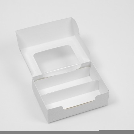 Box for eclairs, confectionery packaging, 2 inserts, “sweet life”, 15 x 10 x 5 cm-1