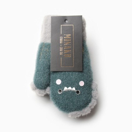 Baby mittens for claim. Minaku minaku dinosaur 13 cm green-3