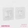 Hooks holders Double self -adhesive shares, set 2 pcs, 5.7 × 5.7 × 1 cm, transparent