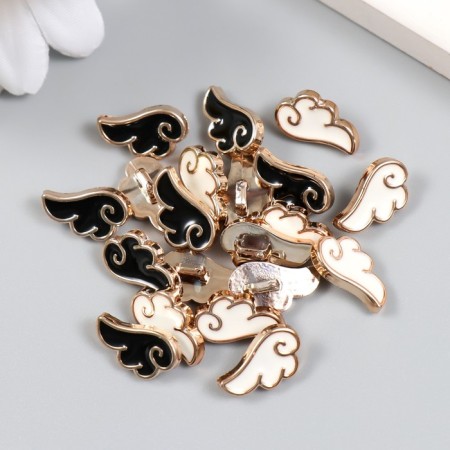 Buttons plastic for creativity on the leg "cloud" set of 20 pcs mix 1.5x0.9 cm