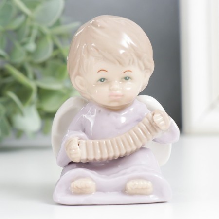 Souvenir Ceramics "Angel with an accordion" 9x5.8x5 cm