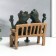 Polystone souvenir "Two frogs with glasses, on the bench" 20x16x21 cm