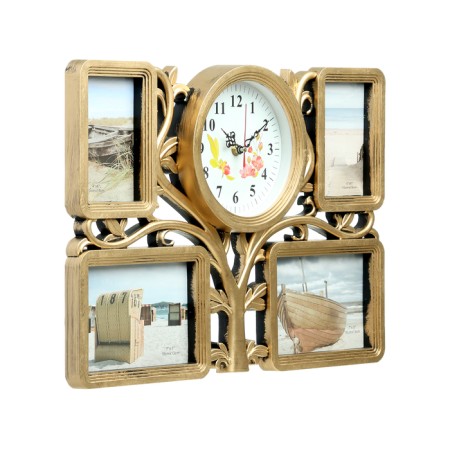 Wall clock, series: photo frames, "family tree", smooth move, D-18 cm, 33 x 48 cm-2