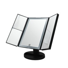 Cosmetic desktop mirror Vivian M 1x/2x/5x-lucid, LED sensor, USB, black