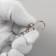 Metal keychain "Carabiner with a ring" silver 2.8x6 cm